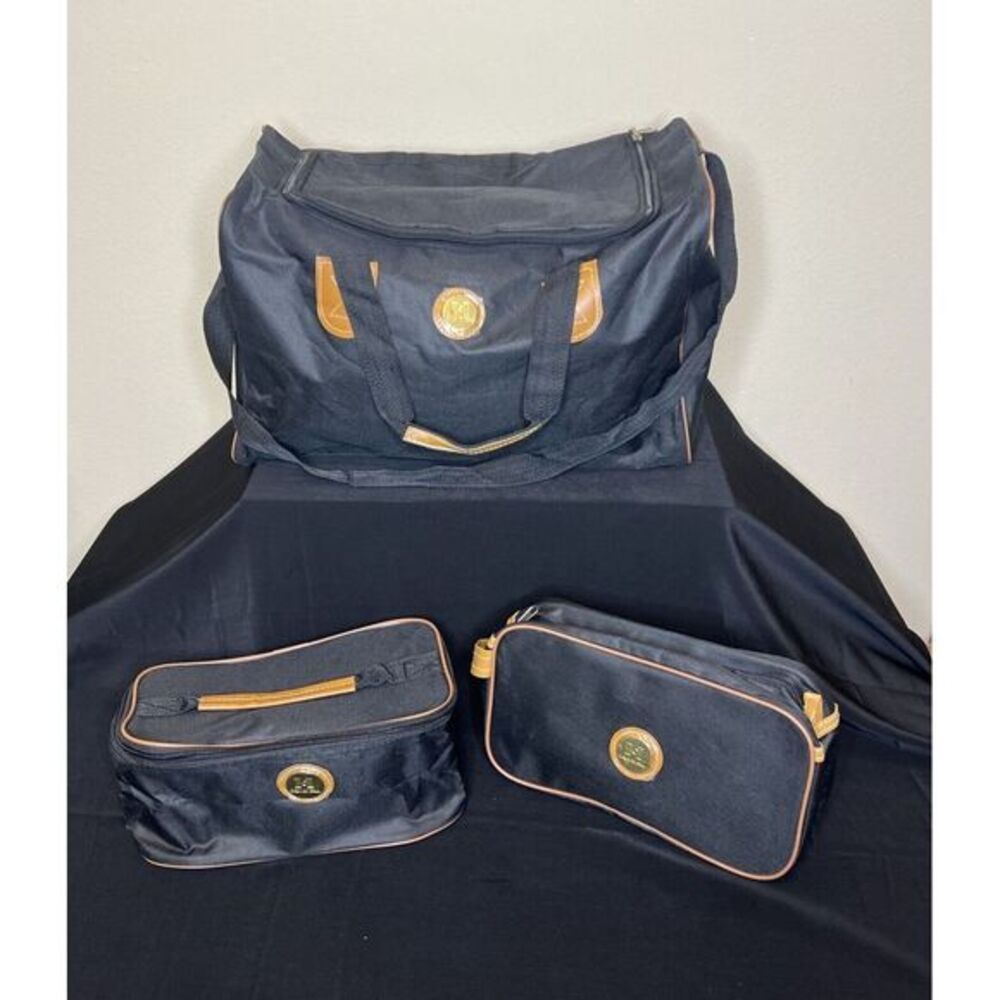 Calvin Hill Collapsible Bags‎ Black Tote/Carry-On- 1 Duffle  2 Toiletry Bags